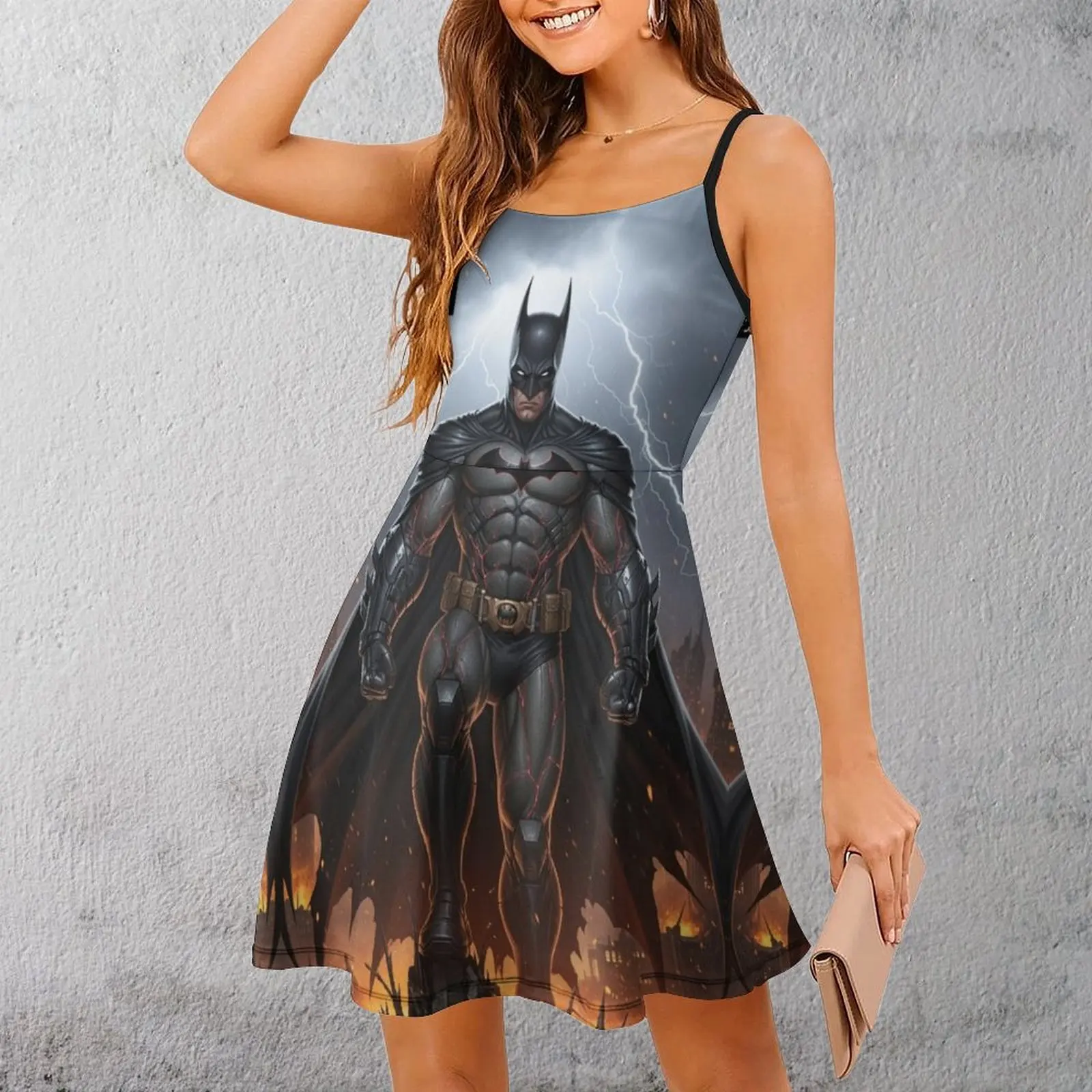 

Сексуальная женская одежда Платья Летучие мыши Batty The Dark Knight Кепка Gotham's Guardian (315) Женское платье на бретельках Уникальные коктейли