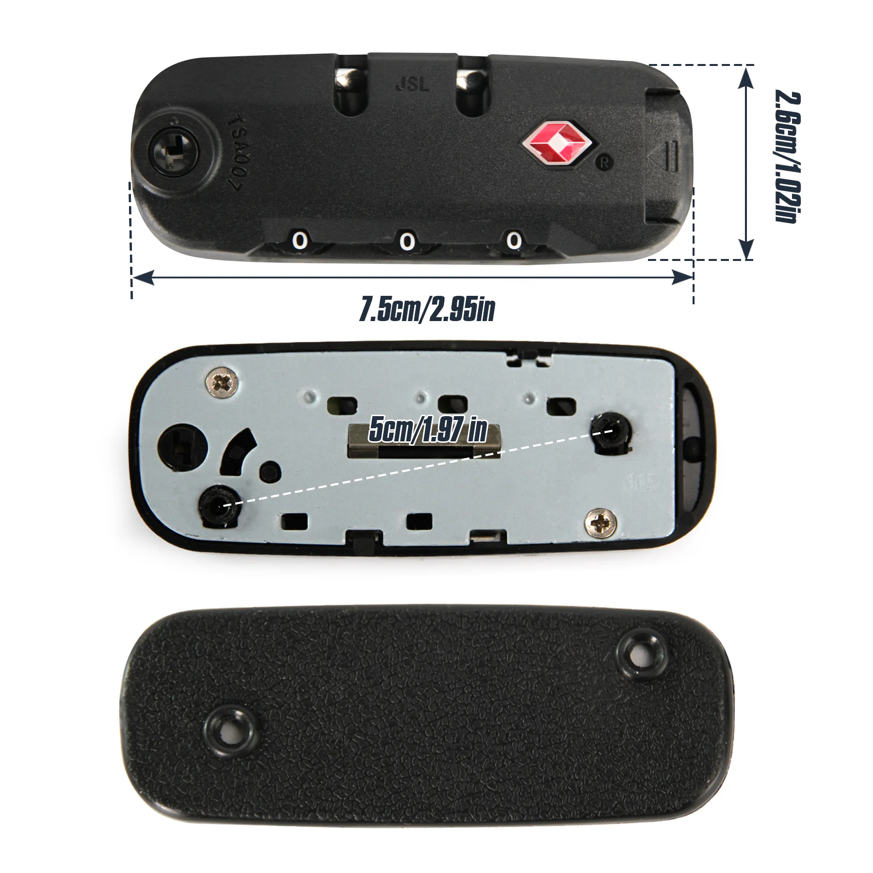 1/2Pcs TSA Customs Password Lock 3 Digit Combination Locks Multi-purpose Luggage Safely Code Lock Anti-Theft Suitcase Lock