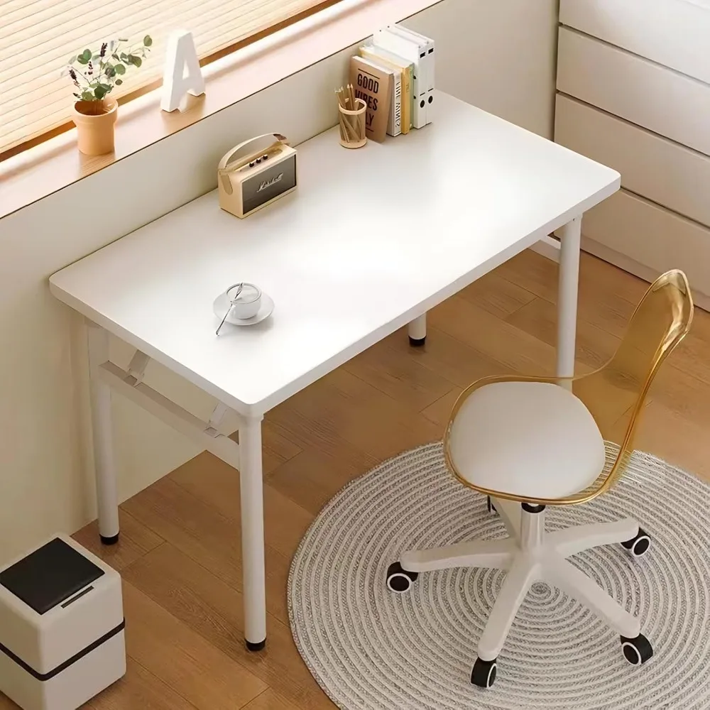 Mesa de estudio para escritorio de computadora No requiere ensamblaje, escritorio para computadora, ahorro de espacio, plegable para dormitorio, escritorios para computadoras