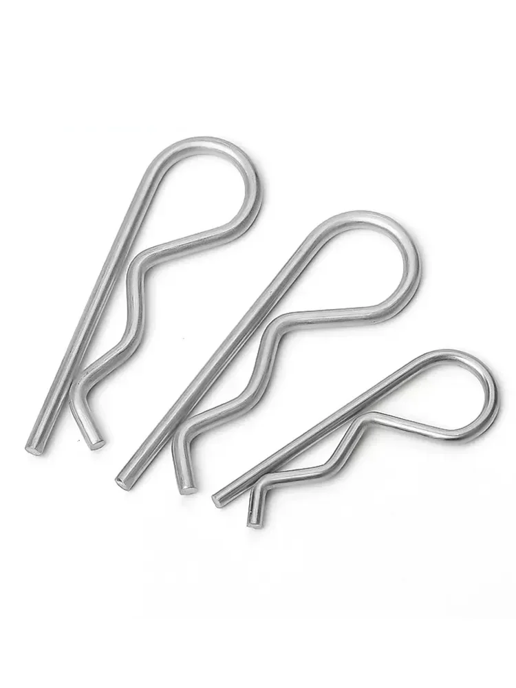 304 A2 Stainless Steel R Type Spring Cotter Pin M1.2 M1.5 M1.8 M2 M2.5 M3 M3.5 M4 M5 M6 Wave Shape Split Clip Clamp Pin