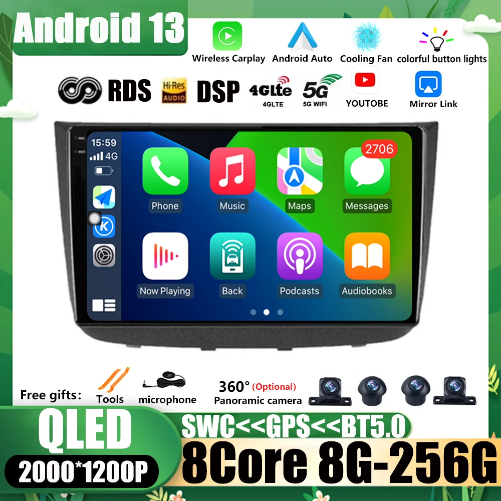 

For Mercedes-Benz Vito 2 W639 Viano 2 2003 - 2015 Android 13 Car Radio Multimedia Player Auto Carplay Navigation GPS 4G+WIFI BT