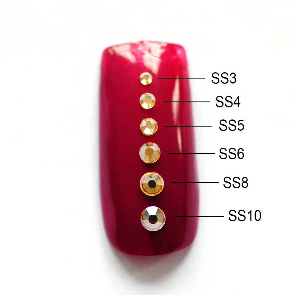 

Стразы стеклянные Xirius 2088, плоские, без термофиксации, круглые, для рукоделия, шитья, декора одежды, сумок, платьев