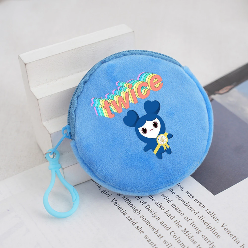 KPOP TWICE-Porte-monnaie en peluche imprimé de dessin animé, portefeuille mignon, porte-clés pendentif, accessoires de sac à dos, Sana, NAYeon, Mina, Destroy Hyun, GérGift