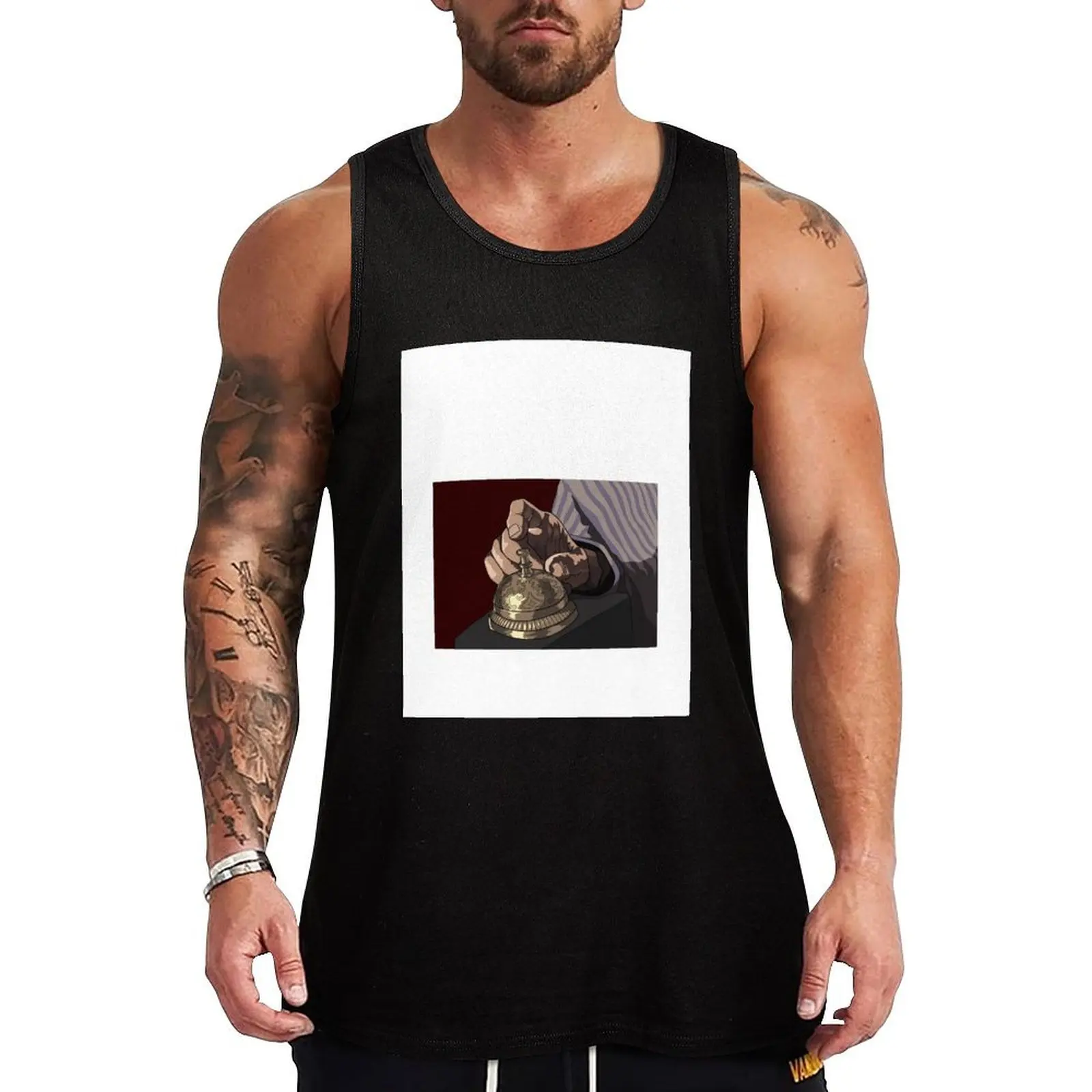 

“Ding, Ding” Tank Top Retro Graphic Tank Top Vintage Print Sleeveless Shirt