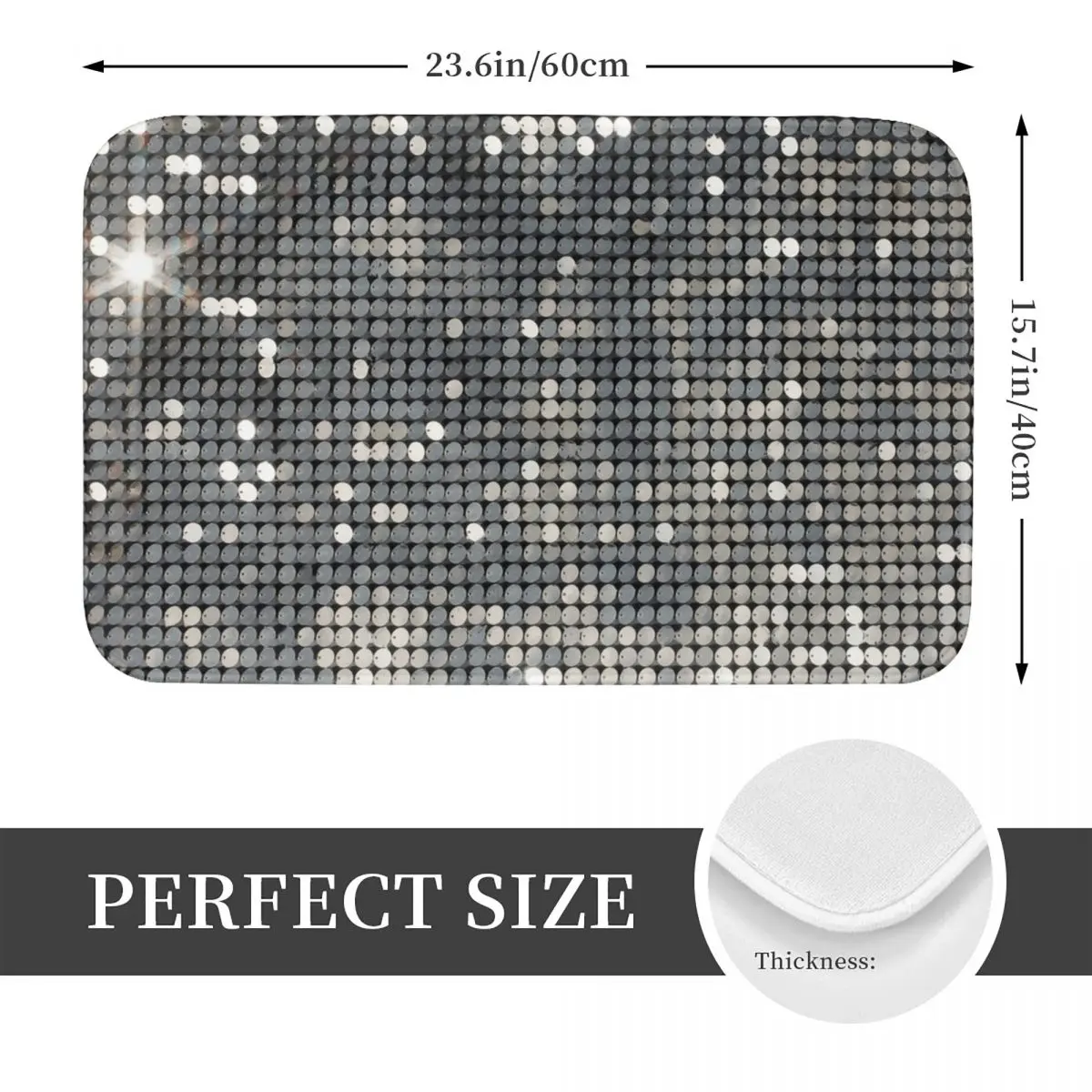 Personalized Dazzling Decoration Anti-slip Doormat Floor Mat Dust-proo Carpet Rug for Kitchen Entrance Home Balcony Footpad Mats