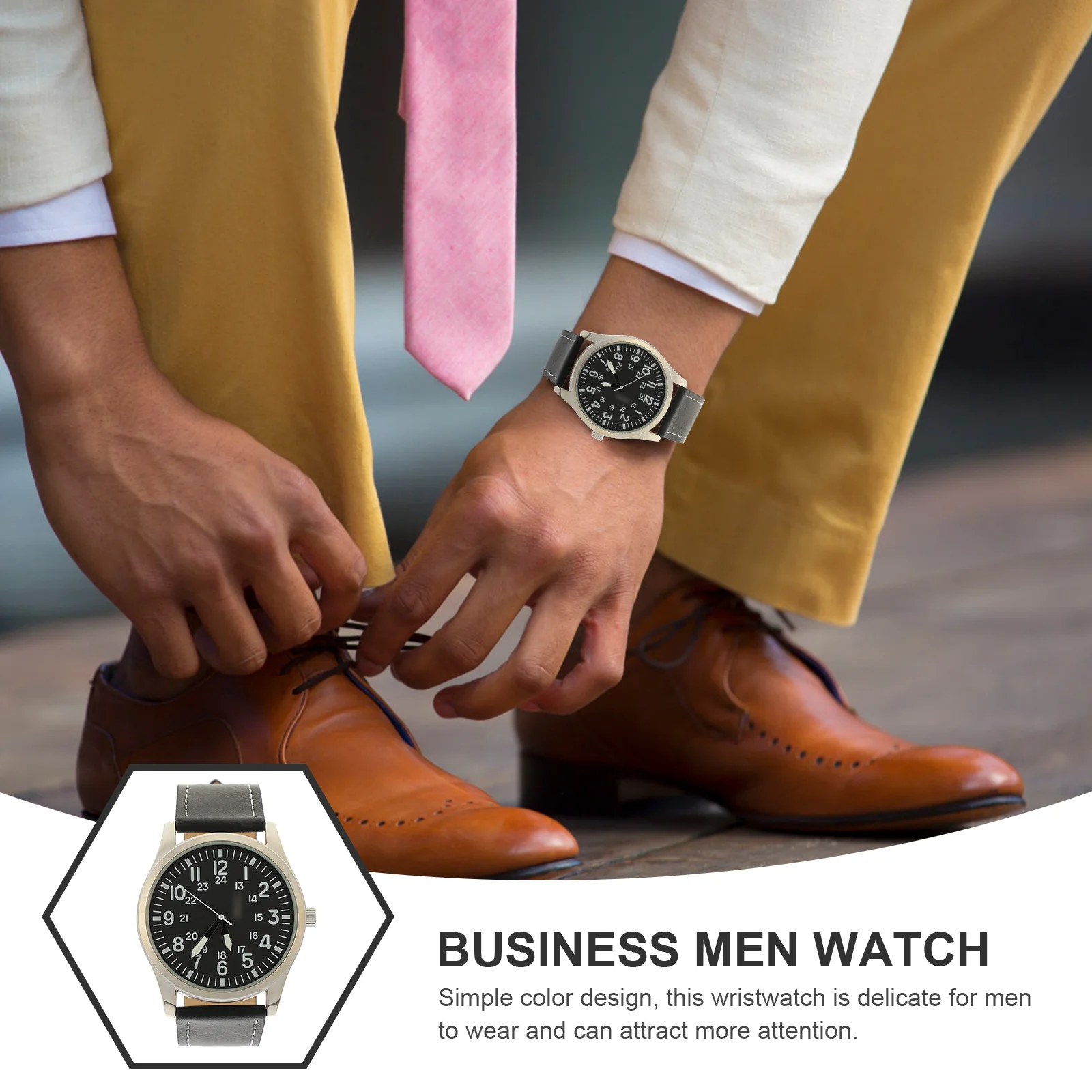 

Professional Technology Mechanical Movement Men Watch Simple Color Design Wristwatch Decorative Male Gift Men Watch