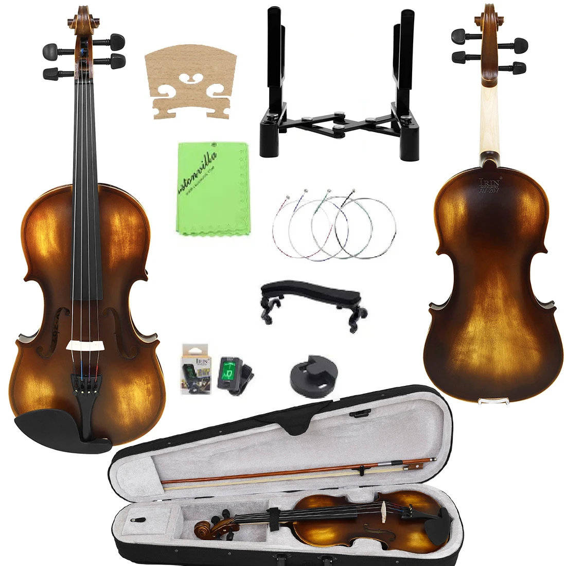 

IRIN Профессиональная акустическая скрипка 4/4, ретро, яркий, свет, скрипка из цельного дерева, струнный инструмент с футляром, аксессуары для смычка