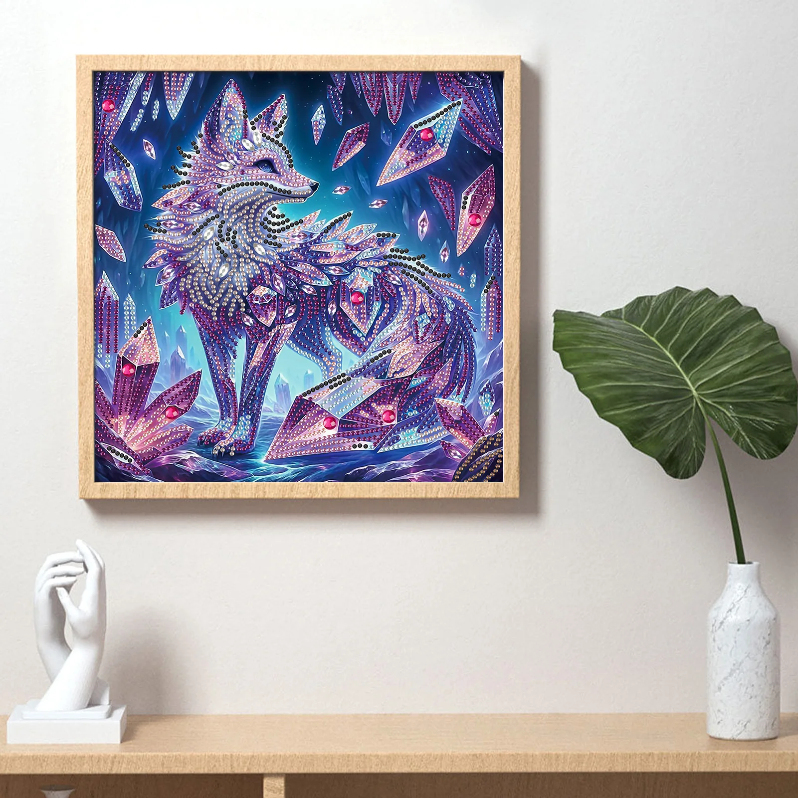 DIY Colorful Fox 5D Special Shape Diamond Art Kits for Beginners,Diamond Art Painting Kits for Home Wall Decoration Gift