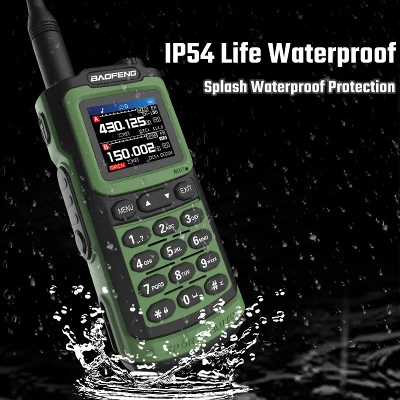 BAOFENG UV-20 Walkie Talkie Waterproof Dual Band High Power Support Type-C CB Ham Radios 50KM Long Range Two Way Radios BF-UV20
