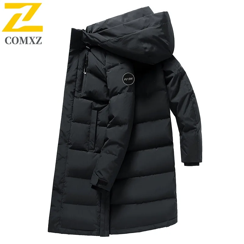 سترة COMXZ للرجال طويلة الطول بتصميم فاخر لرحلة التزلج ومغامرة الثلج سترة مبطنة بالقطن سترة منتفخة عالية الجودة للشارع