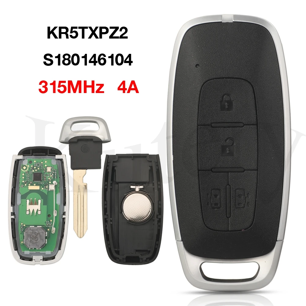 

jingyuqin 4Button 4A 315Mhz For Nissan Rogue Kicks Versa Ariya Pathfinder Xtrail 2023 Keyless Car Remote Key KR5TXPZ2 S180146104