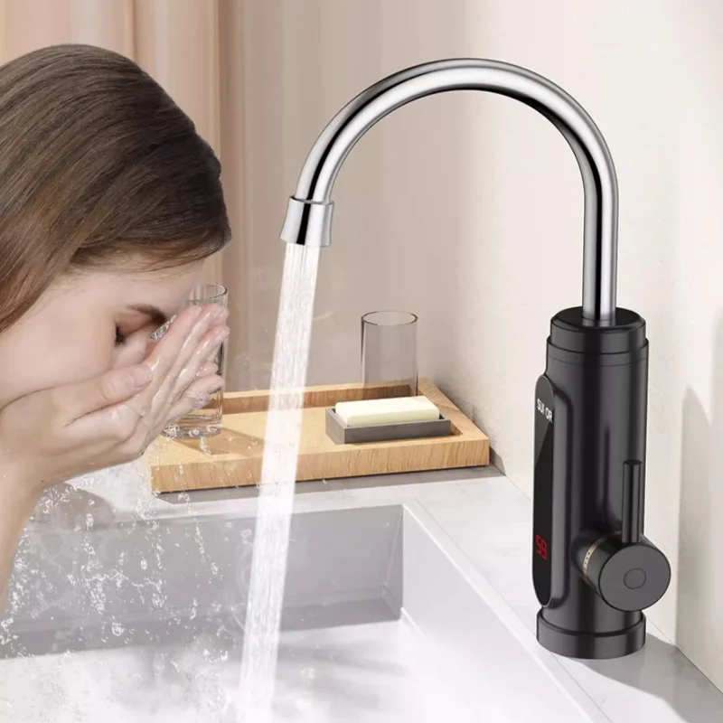 Instant Hot Water Faucet Heater 3000W, Fast Heating Electric Tap for Home Kitchen, Hot & Cold Dual - use Water Heater