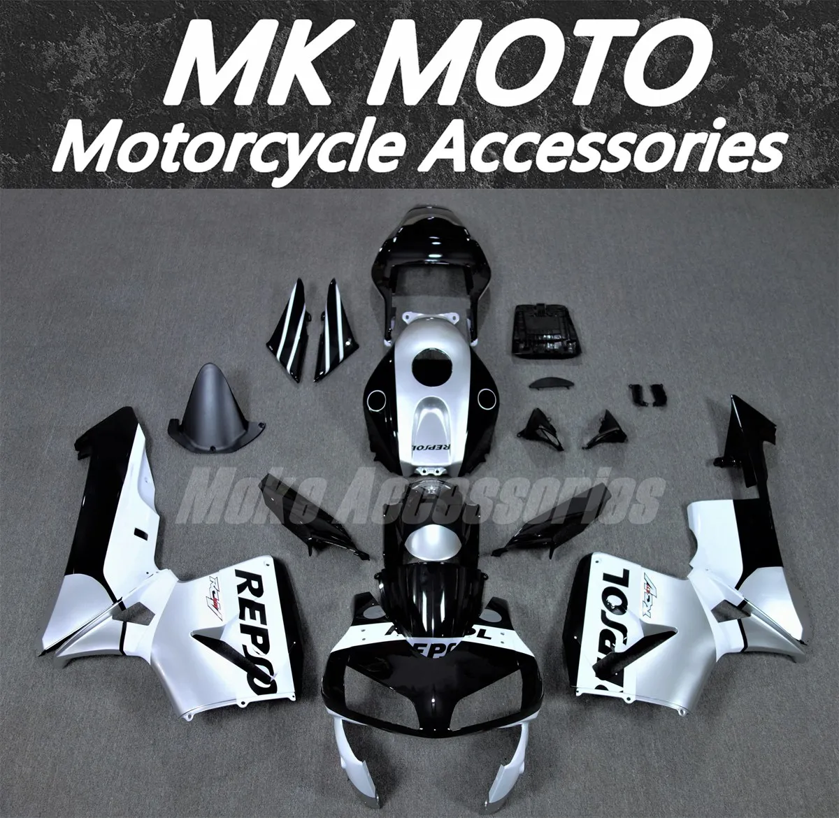

Moke moto Motorcycle Fairings Kit Fit For Cbr600rr 2003-2004 Bodywork Set 03-04 High Quality Injection New Black Silver White