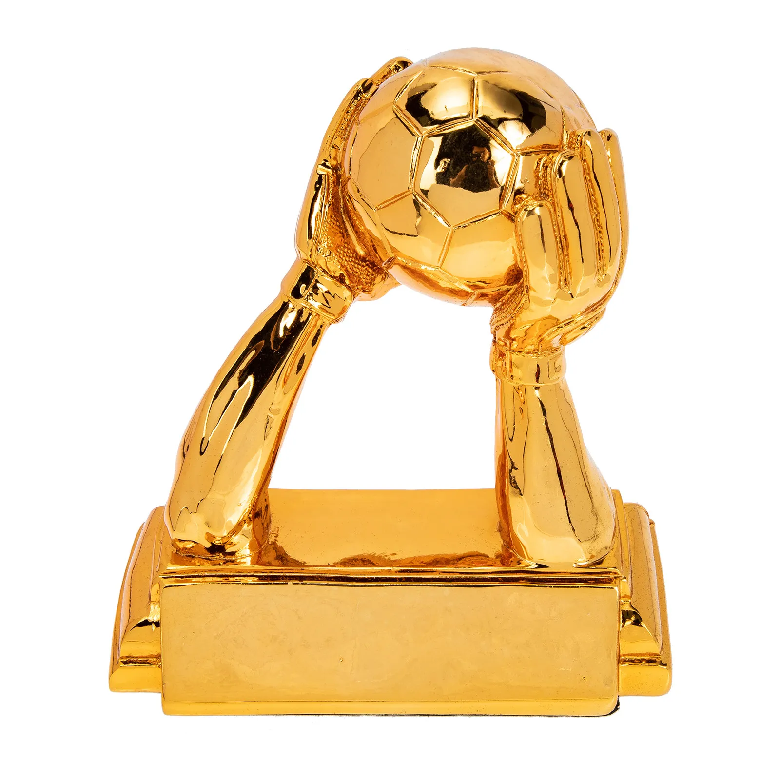 Exquisite Football Trophy Resin Trophy Adornment Wear Resistant Eco Friendly Smooth Surface for Sports Competitions view 2