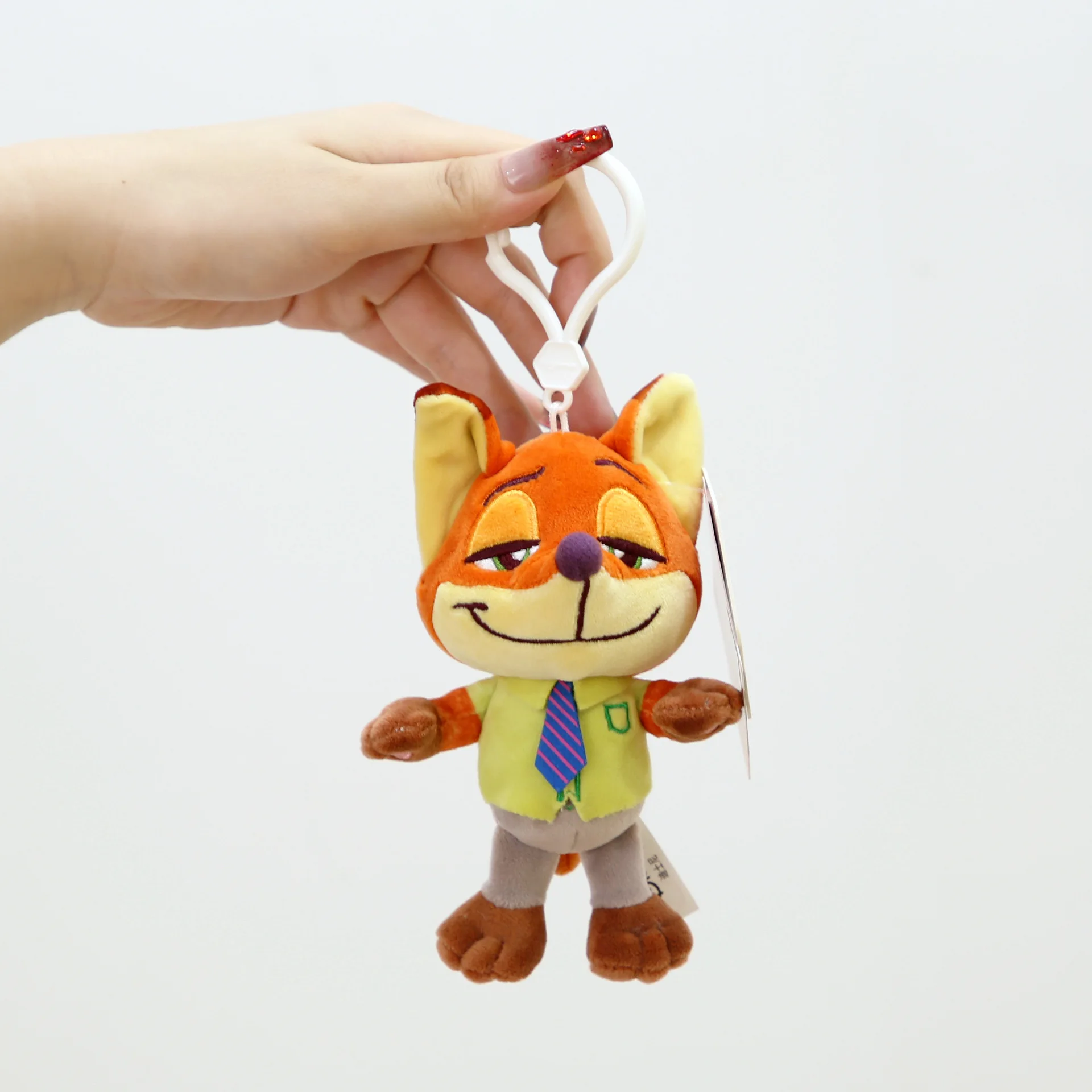 Kawaii Disney Anime Zootopia Judy Nick Peluche Portachiavi Ciondolo Cartoon Zaino Borsa Peluche Ciondolo Decorazione Regalo per bambini