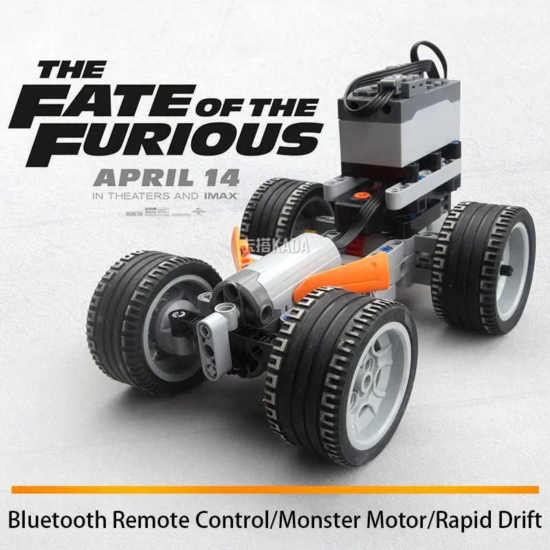 Monster Drift Car Bricks Toys/DIY Chassis Frame With Motor Bluetooth Electric Retrofit Compatible With LEGO Building Blocks