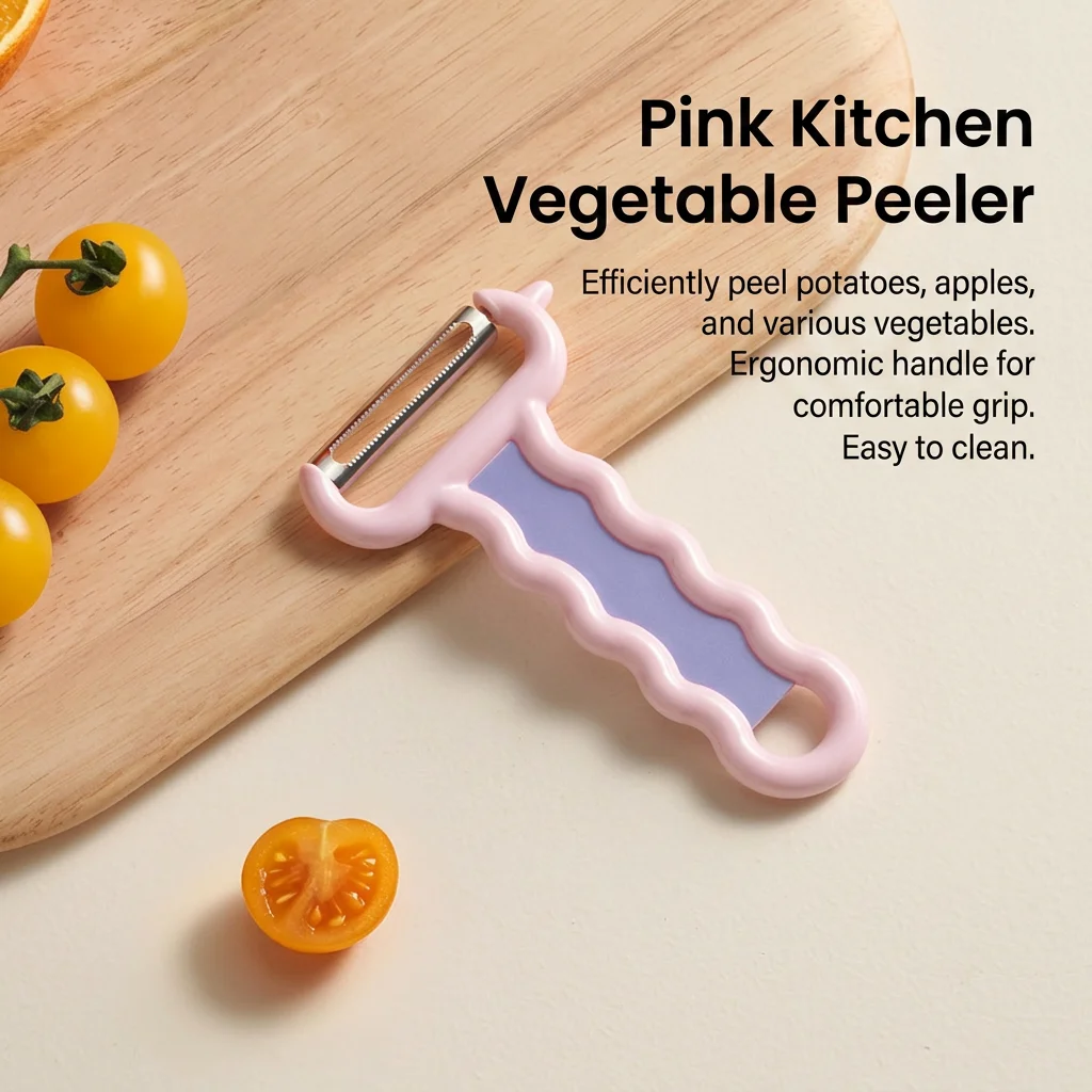 Vegetable Peeler Ergonomic Kitchen Tool for Home Cooks Stainless Steel Potato Scraper Non-slip Handle Camping Gear Durable