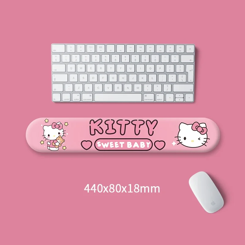 

Cartoon Sanrio Mouse Pad Silicone Wrist Pad Keyboard Hand Rest Kawaii Kitty Non-slip Durable Mouse Pads for Laptop Macbook