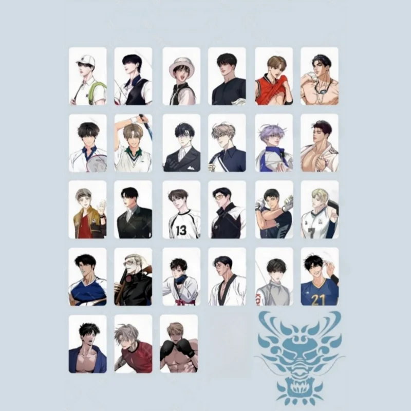 27 Pcs/Set Korean Manga Backlight, Lost In The Cloud Lomo Card Comic Characters HD Photocard Fans Collection Cards