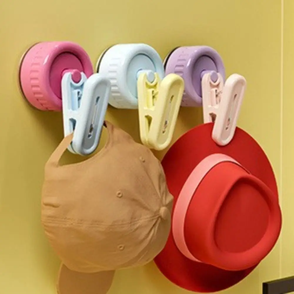 

Convenient Suction Cup Storage Clip Accessories Wall Mounted Storage Rack Swivel towel Multiple Clamp Office