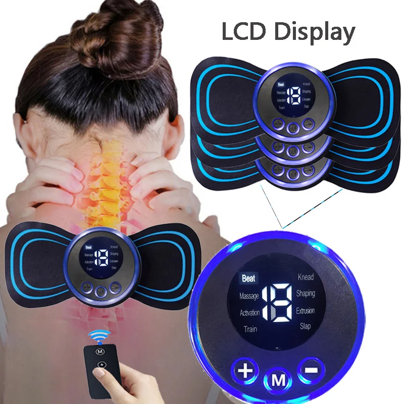 Portable Neck Massager for Pain Relief Electric Body Massage EMS Cervical Spine Massager health Care Tools masajeadora muscular