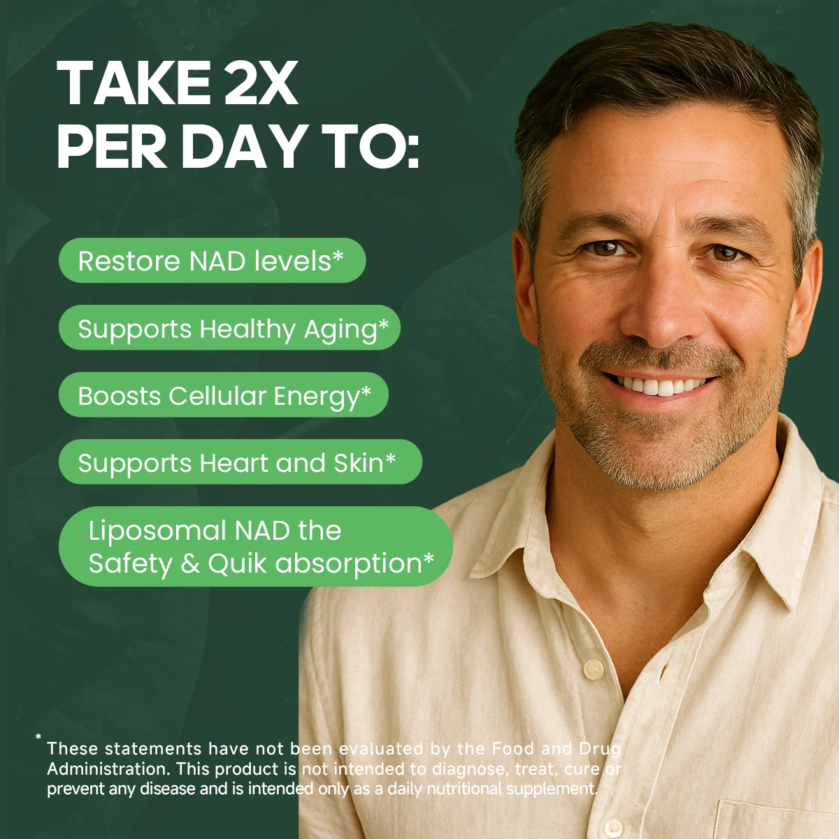 키트뮤드 고농축 NAD+ 보충제 1000mg - 에너지 증진, 정신적 선명도 향상 및 건강한 노화 지원 - 미국 제조