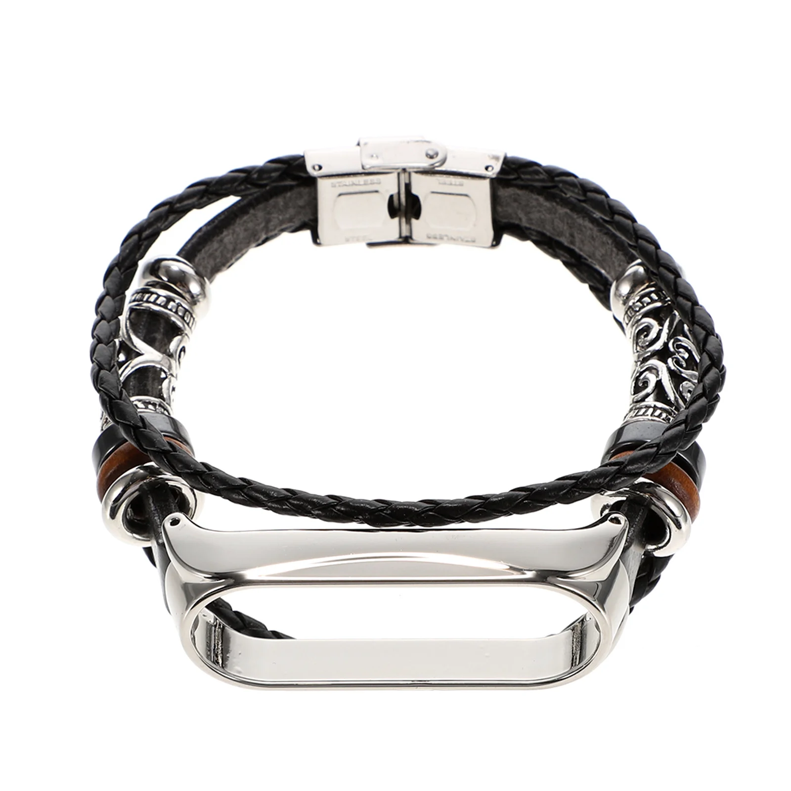 

1Pcs Vintage Retro Metal Beaded Smart Band Strap Replacement for 6 Durable Creative DIY Wrist Belt Ethnic Style