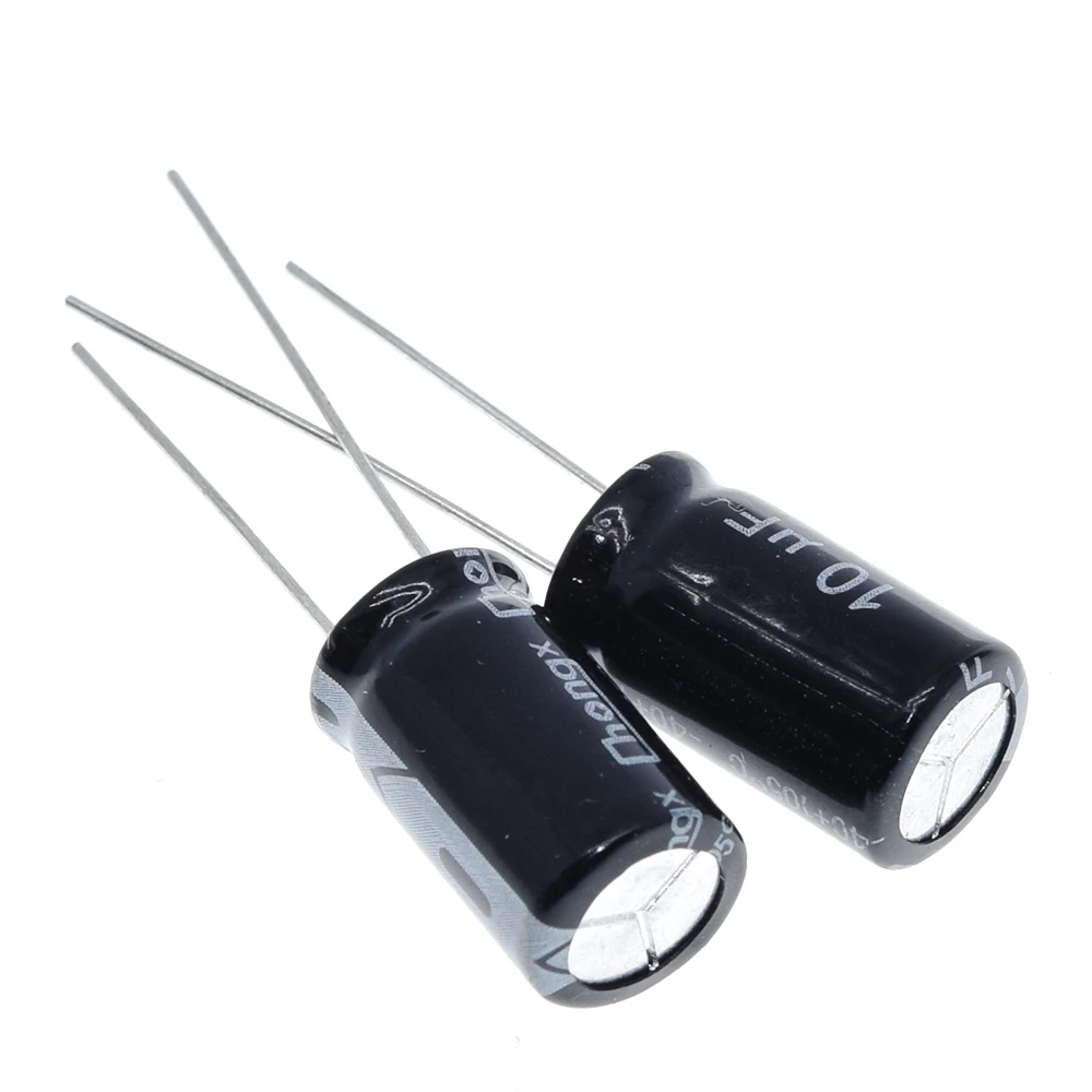 TZT 10PCS Higt quality 400V10UF 10*17mm 10UF 400V 10*17 Electrolytic capacitor