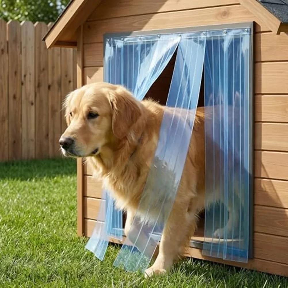 Clear PVC Door Strip Curtain 18cm x 2.1m for Summer Use Windproof Dust Barrier for AC Doors Easy Cut and Install