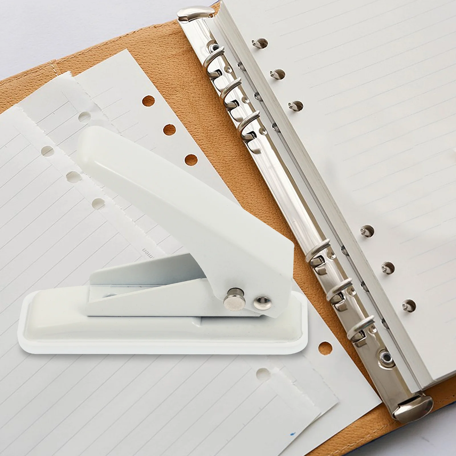 

Single Hole Puncher Handheld Metal Paper Punch For Chipboard Craft Art Projects Anti-Skid Base Diy Scrapbooking Tool