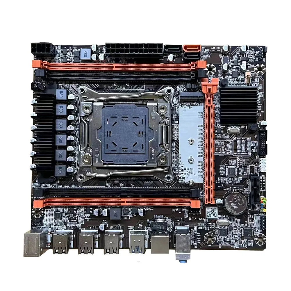 Imagem -04 - Placa-mãe X99h com Cabo de Comutação e Cabo Sata Lga2011-v3 Slot Ram Ddr3x4 M.2 Nvme Pci-e 3.0 X16 Sata 3.0 X16 e5 2666 X16