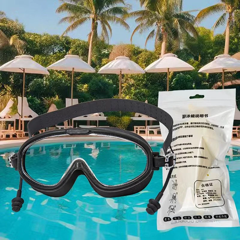 

Противотуманные водонепроницаемые очки для плавания, качественное HD оборудование для плавания, очки для плавания в большой оправе, очки для плавания для взрослых и детей