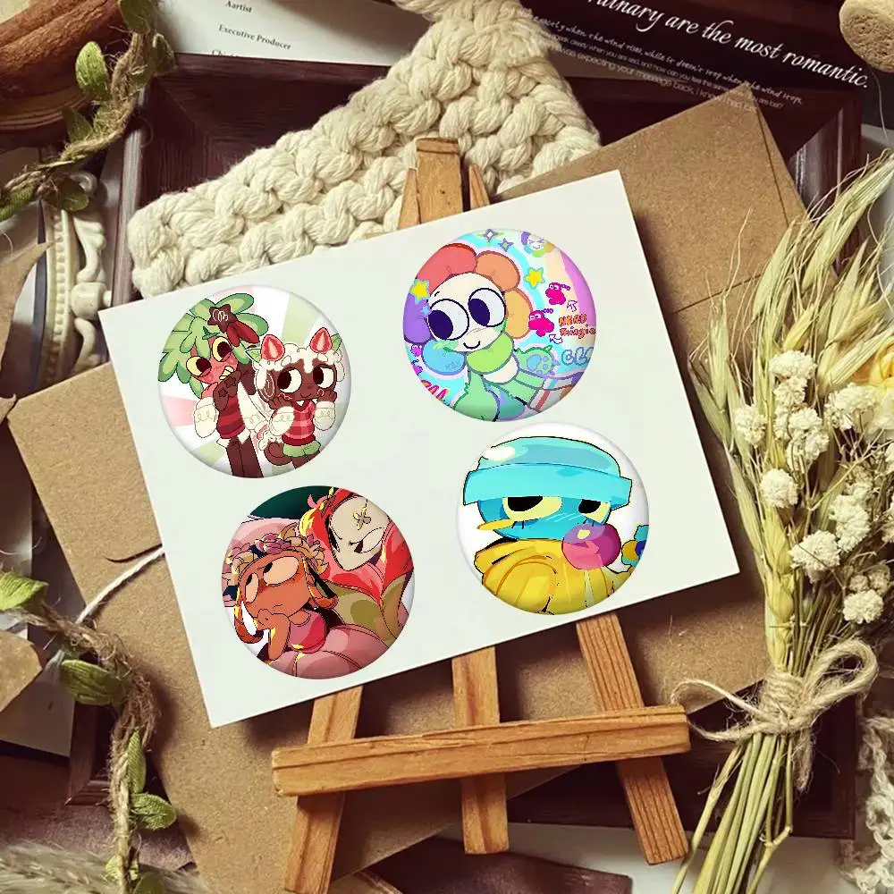 Cute D-Dandys W-World-S Cartoon Star Badges, Brooches, Pins, Tin Props, Christmas Gifts, Birthday Gifts
