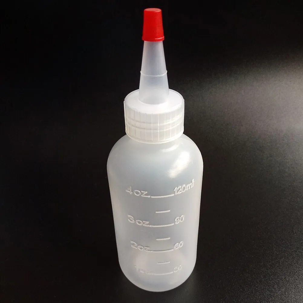 15Pcs Plastic Dispensers Condiment Bottles 120Ml Squeeze Bottles Leakproof Scale Design for Sauce Dressing Sandwich Salad
