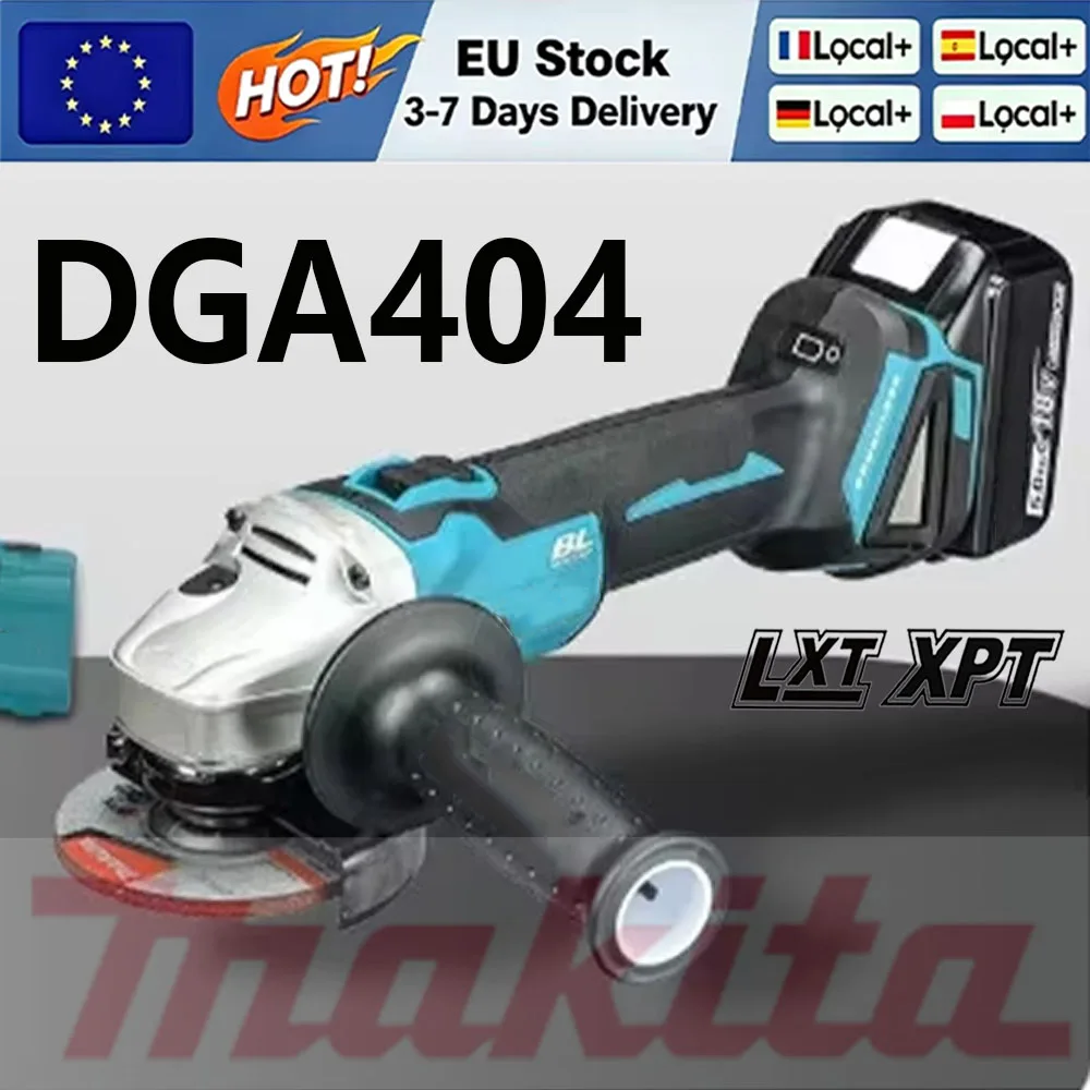 für Makita DGA404 125mm bürstenloser Winkelschleifer, Li-Ionen-Akku, kabelloses Schneiden, Polieren, Schleifen, für Makita 18V Akku