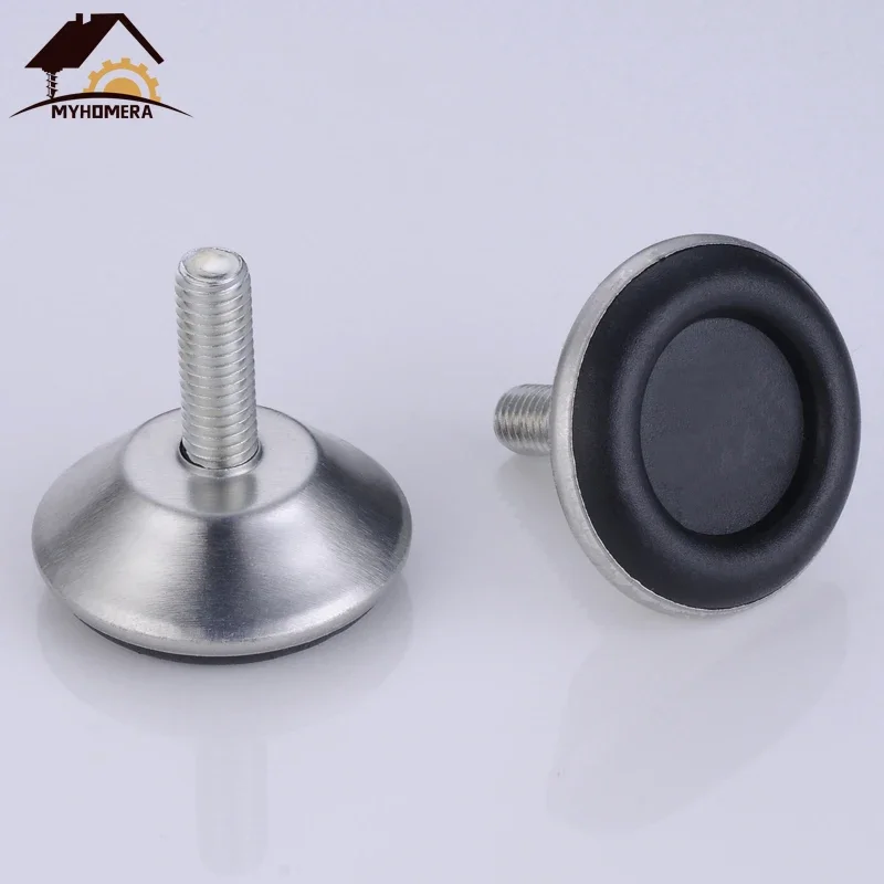4 Pieces Steel Furniture Legs Anti-slip Base Table Cabinet Leg Pad Adjustable Leveling Feet Leveler M8 M10 Screw Various Size image 4