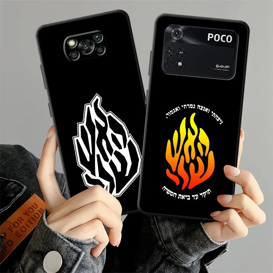 

Чехол для Xiaomi Poco C61 C75 M3 M4 M7 Pro C50 X3 X4 X5 X7 Pro F3 M5 F1 C71 C40 Черный Мягкий чехол для телефона с пламенным узором