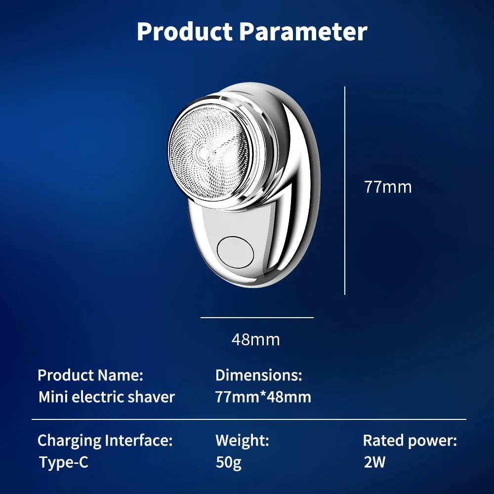 ماكينة حلاقة كهربائية شحن جيب صغير للسفر ماكينة حلاقة لاسلكية محمولة قابلة للفصل ماكينة تشذيب شعر اللحية للوجه