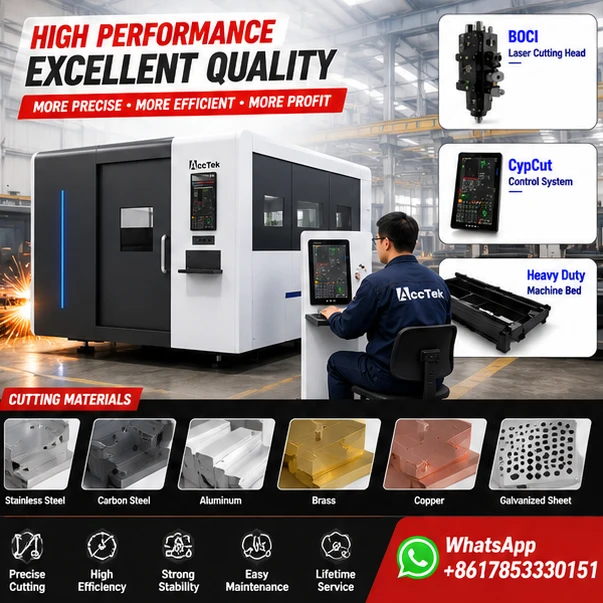 Aluminum Laser Cutting Cut Machine Raycus CE 3000W Fiber Laser Cutter for Metals