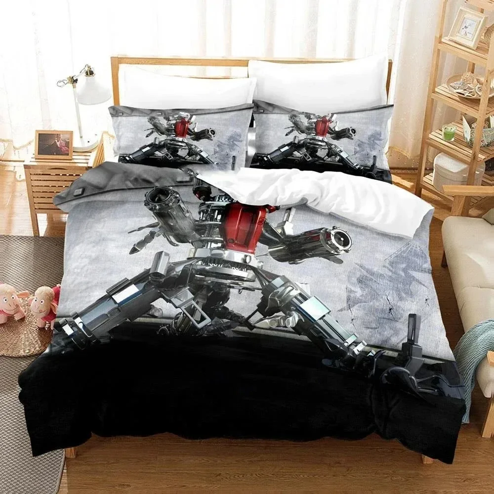 New Sci Fi Robot Anime Bedspread Single Twin Full Queen King Size Bed Cover For Adults Boys Bedroom Quilt Cover Pillowcase