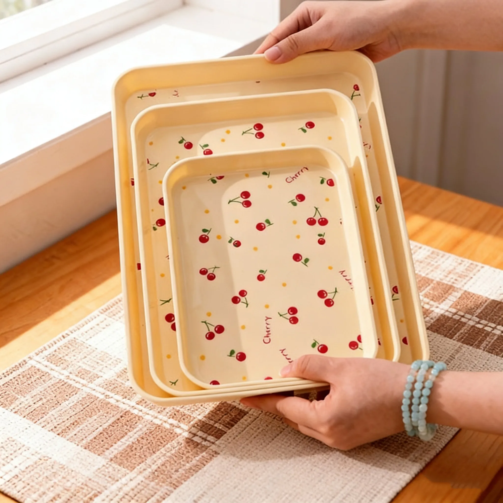 Home Cooking Recipes - Prostokątna plastikowa taca do przechowywania z