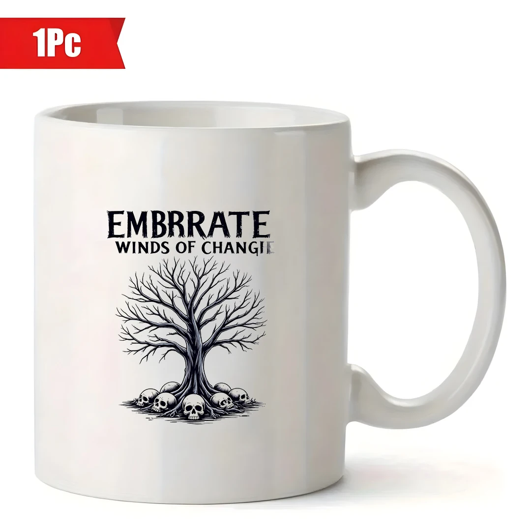 11オンス ゴシックスタイル スカルイラストカップ 子供向け クリスマス オフィス クリエイティブギフト