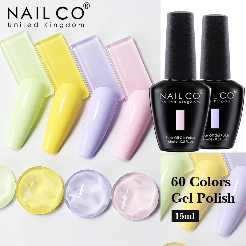 Nail Co Spring Series Pink Blue Green Soak Off For Nails Art Gel Varnish Top Coat UV Led Lamp Nail Gel Polish Semi Permanent Gel