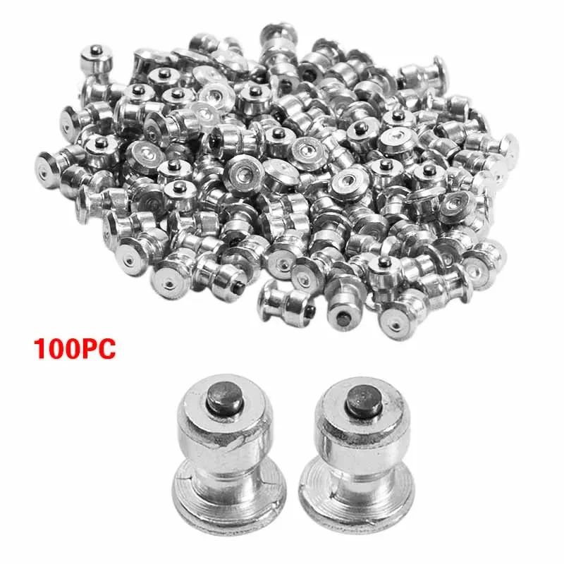 100x Car Tires Studs Screw Snow Spikes Wheel Tyre Snow Chains Studs Winter Wheel Lugs For Shoes ATV Car Motorcycle Tire