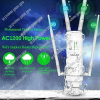 2025 Wavlink High Power AC1200 Outdoor Waterproof Wireless WiFi Repeater AP/WiFi Router Dual Dand 5G Long Range Extender Antenna