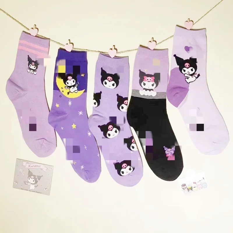 Cotton Socks Anime Stitch Sanrio Pure Cotton Socks Medium Length Socks Combed Cotton Birthday Gift for Girls Friends Boys