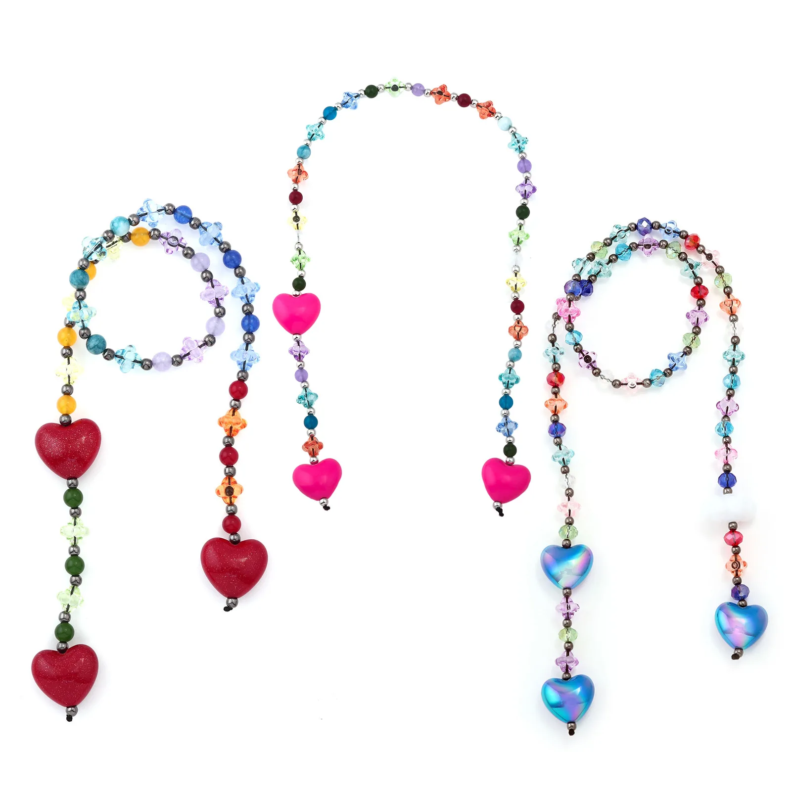 Dopamine series colorful love bag pendant chain Korean ins niche high-end shoulder bag pendant ladies jewelry accessories