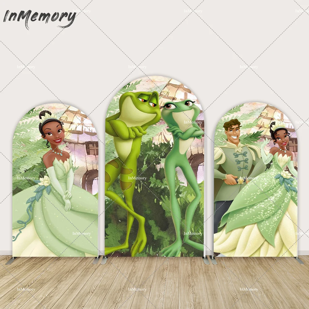 Princess and The Frog Tiana Supplies Arch Backdrop for Birthday Party Banner Decorations Happy Birthday Photography Chiara Wall