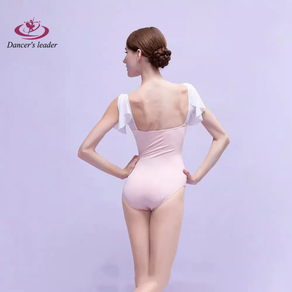 Ballet Costume Leotard Summer Meat Covering Small Flying Sleeve Jumpsuit Gymnastics Leotard Performance Aerial Yoga Costume