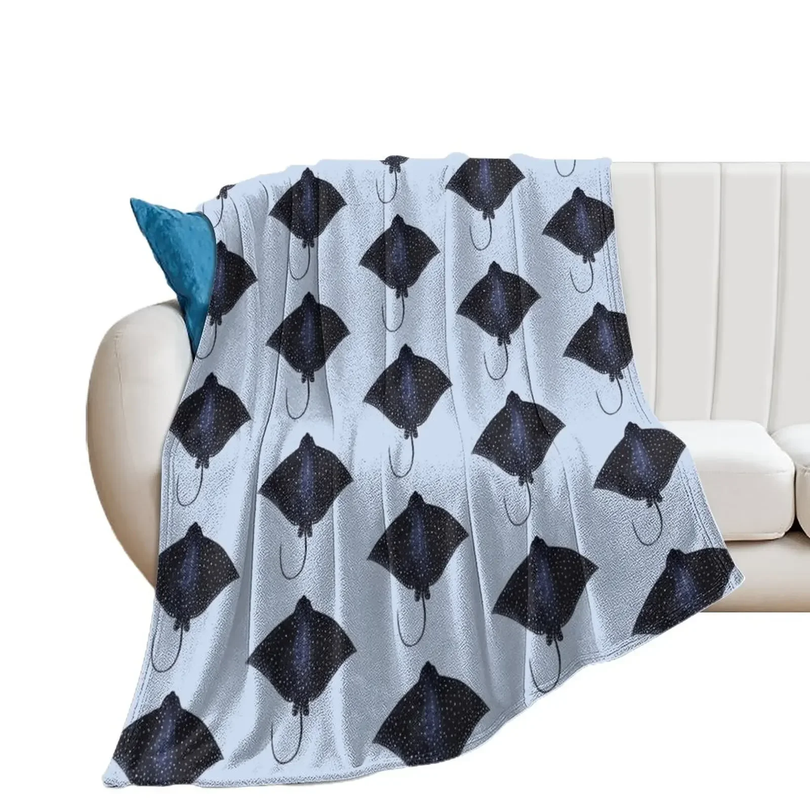 Spotted eagle ray Throw Blanket blankets and throws Luxury for babies Flannels Blankets